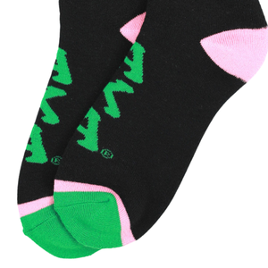 AKA ถุงเท้าข้อสั้นสีดำเขียว 1908 ถุงเท้าถักแบบนักกีฬาปักลายสำหรับผู้หญิงสวมใส่สบายทุกวัน - Product Image 2