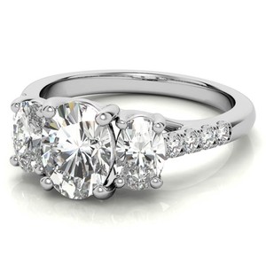 Oval Cut Geometric Moissanite <b>Ring</b> 925 Sterling <b>Silver</b> Rhodium Plated Luxury <b>Solitaire</b> Engagement Wedding Promise Bridal <b>Ring</b> - Product Image 4