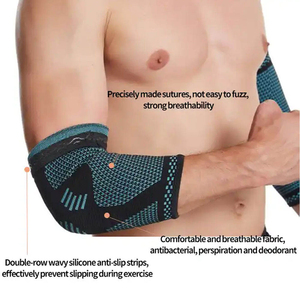 Mangas de compresión para codos con logo personalizado, ligeras, elásticas, para gimnasio, fitness y deporte. - Product Image 5