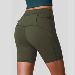 <b>Women</b> OEM ODM Workout Biker <b>Shorts</b> High Waist Athletic <b>Shorts</b> Stretch Yoga Running Fitness Exercise <b>Compression</b> Performance Wear - Product Image 2