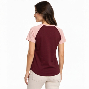 Camiseta Lisa para Mujer, Mezcla de Algodón, Ajuste Cómodo, Transpirable, Diseño Ligero para Uso Diario e Informal - Product Image 6