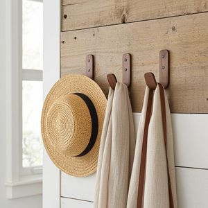 Decorative Wooden <b>Peg</b> Hook Wall Organizer Premium Hardwood Hanger for <b>Coats</b> Hats Bags Towels and Scarves - Product Image 4