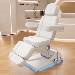Cama de Tratamiento Facial Portátil Profesional, Ajuste Eléctrico de Altura, Silla de Masaje de PU para Fisioterapia y Cosmética, para Salón de Belleza - Product Image 1