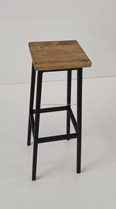 เก้าอี้บาร์ทำจากไม้สแตนเลสแบบโบราณทำด้วยมือหรูหราทันสมัยสีที่กำหนดเอง - Product Image 5