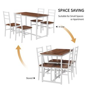 Set da Pranzo Moderno a 5 Pezzi Salvaspazio in Legno per Cucine Piccole e Angoli Cottura - Product Image 6