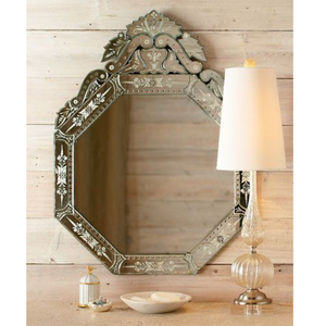 Elegant Antique Style Venetian Baroque <b>Mirror</b> | Luxury Decorative Glass Wall <b>Mirror</b> for Living Room, Bedroom & Hotel Interiors - Product Image 1