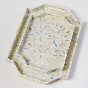 Bandeja Decorativa Moderna de Nácar de Alta Calidad, Multifuncional, en Paquete de Varias Piezas, Personalizable y Hecha a Mano, Venta al Por Mayor - Product Image 5