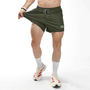 Pantalones cortos de compresión para hombre, personalizados para verano, para entrenamiento y running, de corte racer, con entrepierna corta, lisos, fabricados en Sialkot, Pakistán. - Product Image 1