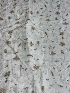 Tissu en dentelle perlée, tissu brodé, maille à sequins, organza pour la couture, abaya, kaftan, vêtements de mariage, fournisseur pour l'exportation, acheteurs - Product Image 3