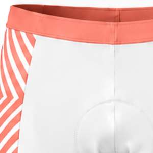 White Coral Pink <b>Cycling</b> <b>Shorts</b> <b>Padded</b> Seat Breathable Quick Dry Stretch Road Bicycle Racing Training Performance Sportswear - Product Image 3