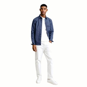 Chemises pour hommes en flanelle à carreaux de haute qualité, manches longues, multi-poches, logo personnalisé, respirantes, décontractées, style vintage, vente en gros - Product Image 2