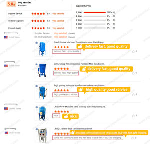 자동 휴대용 샌드블라스터 수동 샌드블라스팅 기계 에어 컴프레서 및 에어 탱크 포함 - Product Image 6