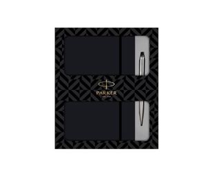 Parker Vector Stainless Steel Chrome Trim Ball Pen and <b>Notebook</b> Blue Ink Fine Point Ideal Gift <b>Set</b> for Professionals and Per - Product Image 2