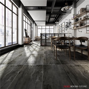 Carrelage en céramique et porcelaine noir foncé rustique antidérapant pour intérieur STONE, idéal pour les murs intérieurs, les accents en briques réfractaires et l'utilisation en centre commercial. - Product Image 4
