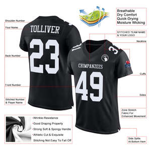 Maillot de football personnalisé par sublimation, style décontracté OEM, 100 % polyester polaire, nom et numéro de l'équipe imprimés - Product Image 5
