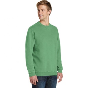Venta al por mayor de sudadera de lana de algodón en blanco personalizado bordado hombres cuello redondo sudaderas con capucha y sudaderas Unisex liso hombres sudadera - Product Image 4