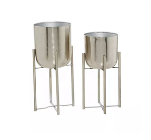 Planteur noir mat pour pots de fleurs, support en métal pour jardin multi-taille, vente en gros, - Product Image 5