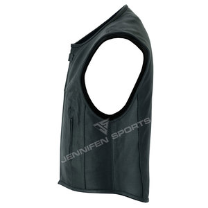 100% Perforated <b>Leather</b> Vest Men's <b>jackets</b> Motorcycle Style Zipper Slim <b>Sleeveless</b> Streetwear Men Motorcycle Short <b>Jacket</b> - Product Image 3