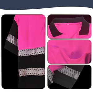เสื้อเชิ้ตแขนสั้นโพลีเอสเตอร์สำหรับงานก่อสร้าง ความปลอดภัย แห้งเร็ว สะท้อนแสง ราคาประหยัด - Product Image 4