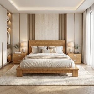 Juego de Dormitorio de 3 Piezas con Cama de Madera de Pino Personalizada, Diseño Moderno y Duradero, con Elegante Mesa de Noche - Product Image 6