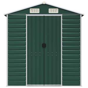 โรงเก็บของในสวนเหล็กชุบสังกะสีสีเขียวขนาดใหญ่ คุณภาพพรีเมียม สำหรับจัดเก็บของกลางแจ้ง - Product Image 4