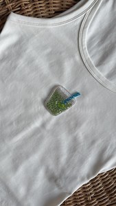 New Summer Cute Patchwork Floral Butterfly Beaded Embroidery White Cotton Handmade <b>T</b>-<b>Shirt</b> Artisan Craftsmanship Breathable High - Product Image 6