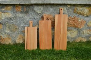 MN EXPORTS Planche à découper en bois d'acacia naturel, durable, rectangulaire, épaisseur 1,2 cm, passe au lave-vaisselle, pour aliments - Product Image 3