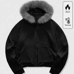 Sweat-shirt oversize homme, style urbain, streetwear, vêtements de sport, tissu épais, pull-over, hiver - Product Image 1