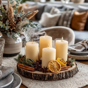 Porte-bougie de Noël en bois naturel 2026 du Vietnam pour une décoration de table élégante et une présentation festive par 99 Gold Data - Product Image 3