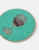 Juego de Posavasos con Cuentas de Animales Marinos, Peces, Cangrejos y Conchas, Hechos a Mano, con Temática Oceánica