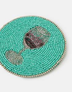 Sea Animal <b>Beaded</b> <b>Coaster</b> Set Fish Crab Shell Handmade Ocean Theme Drink <b>Coasters</b> - Product Image 3