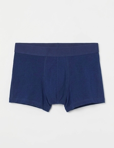 Calzoncillos bóxer lisos azul marino para hombre, cintura elástica, 1 pieza - Product Image 1