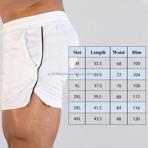 Short de sport de fitness décontracté avec impression du logo personnalisé XL pour hommes Short de plage pour marathon et course à pied en élasthanne pour muscles moyens et ourlet fendu - Product Image 6