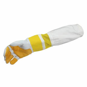 Guantes de Apicultura con Palma Reforzada, Resistentes a Picaduras de Abeja, Ventilados, con Puño de Algodón, de Cuero Vacuno - Product Image 1