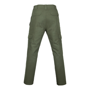 <b>Mens</b> Dark Green Safari Style 100% Cotton Breathable Plain Dyed Regular Fit Autumn Cargo <b>Overalls</b> Mid Waist Multi Pocket Zipper - Product Image 5