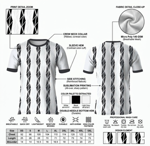 Camiseta Deportiva con Cuello Redondo y Diseño Personalizado por Sublimación para Hombre y Mujer - Product Image 3