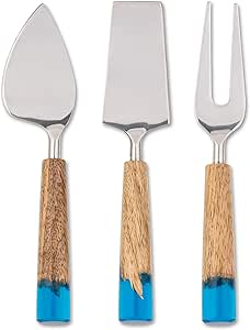 Modern Simple <b>Cheese</b> Cutting Tool Premium Stainless Steel Blade Terrazzo Handle Fruit Fork <b>Knife</b> Cutlery <b>Set</b> 7 Inch Eco-Friendly - Product Image 2