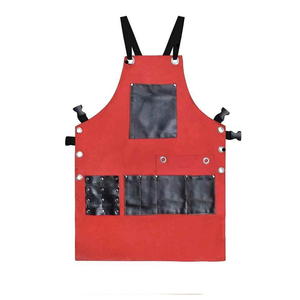 Delantal de Trabajo Unisex de Cuero Genuino, Transpirable, de Secado Rápido, con Bolsillos para Herramientas, a Prueba de Polvo, para Profesionales, Artesanos, Taller, Uso Profesional - Product Image 4