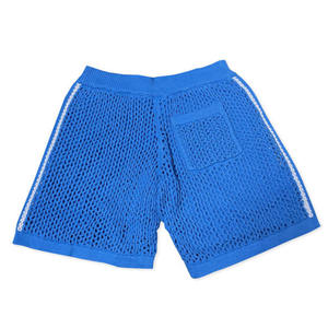 New Design Custom Crocheted <b>Mesh</b> Shorts for Men 100% Polyester Anti-Wrinkle Plain Dyed Solid Pattern Board Shorts Casual Style - Product Image 3