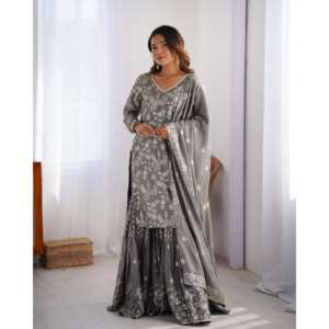 Fancy Party Wear Top et Sharara avec Dupatta pour robes de cocktail - Product Image 6