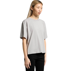Camiseta de manga corta con cuello redondo para mujer, ajuste holgado, lisa, informal, al por mayor, OEM, de algodón, estilo jersey, básica, relajada, ropa B2 - Product Image 6