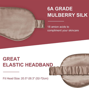 100% Mulberry Silk Luxury Travel Sleep <b>Eye</b> <b>Masks</b> With Storage Bag 19mm Silk Blindfold <b>Masks</b> Knitted Soft Fabric <b>Eye</b> <b>Masks</b> - Product Image 3