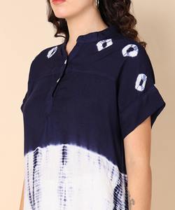 Maaesa เสื้อมัดย้อมผ้าเรยอนสำหรับผู้หญิง, เสื้อลำลองแขนสั้นคอลเลกชั่นดีไซน์เนอร์เสื้อฤดูร้อนน้ำหนักเบา - Product Image 5