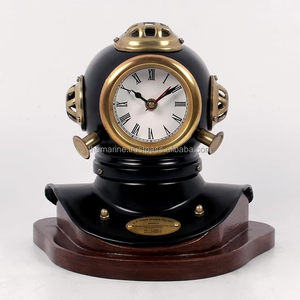 Nautical <b>Vintage</b> Divers Helmet Marine Diving Helmet With <b>Clock</b> Decor Collection - Product Image 6