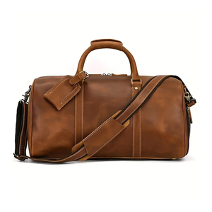 Factory <b>Cheap</b> Price Leather Duffle Bags Plain Solid Color Customized Bags High Quality Duffle Bags For Sale - Product Image 1