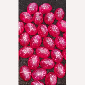 Lote de 33 Piezas de Cabujones Ovalados de Rubí Estrella Lindy de 16x12mm, 536 Quilates, Venta Iroc, Gemas de Alta Calidad, Piedra de Nacimiento Manik, US$215 por Todo el Lote - Product Image 1