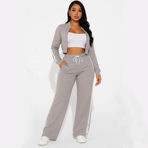 Premium Women Zipper Jogger Set Custom OEM Wholesale Factory Supplier USA Modern Athletic Lifestyle Apparel Collection Line - Product Image 2