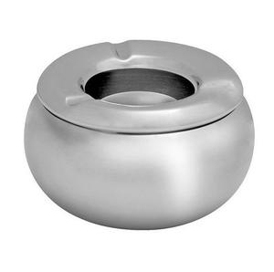Cendrier rond en métal sans fumée au design classique, couleur or antique, pour utilisation sur table - Product Image 2