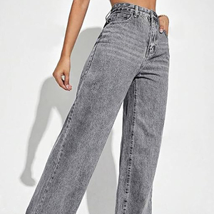 Premium Quality Light Weight Best Selling Wholesale Denim Pants Women Custom logo Ladies <b>Elastic</b> Stretch Solid Color Denim Pants - Product Image 6