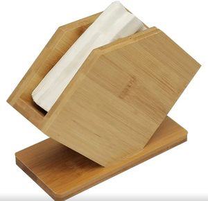 Support à serviettes en bois durable, accessoire de salle à manger, décoration de cuisine élégante, porte-mouchoirs compact pour cafés, hôtels, maisons - Product Image 2